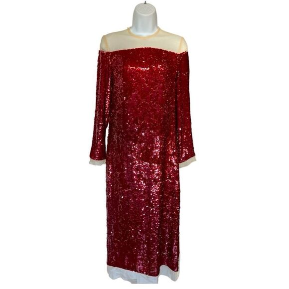 ZARA Sequin Chiffon Dress ZW Collection Size XXS. - Picture 1 of 11